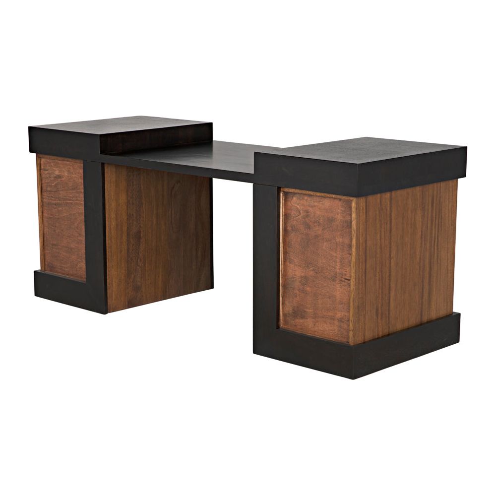Bentley Desk, Dark/Ebony Walnut by NOIR