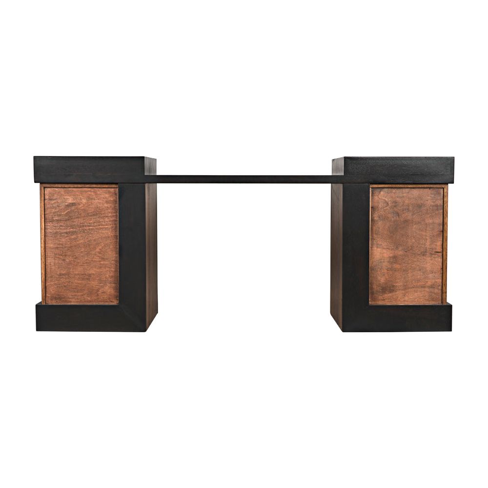 Bentley Desk, Dark/Ebony Walnut by NOIR