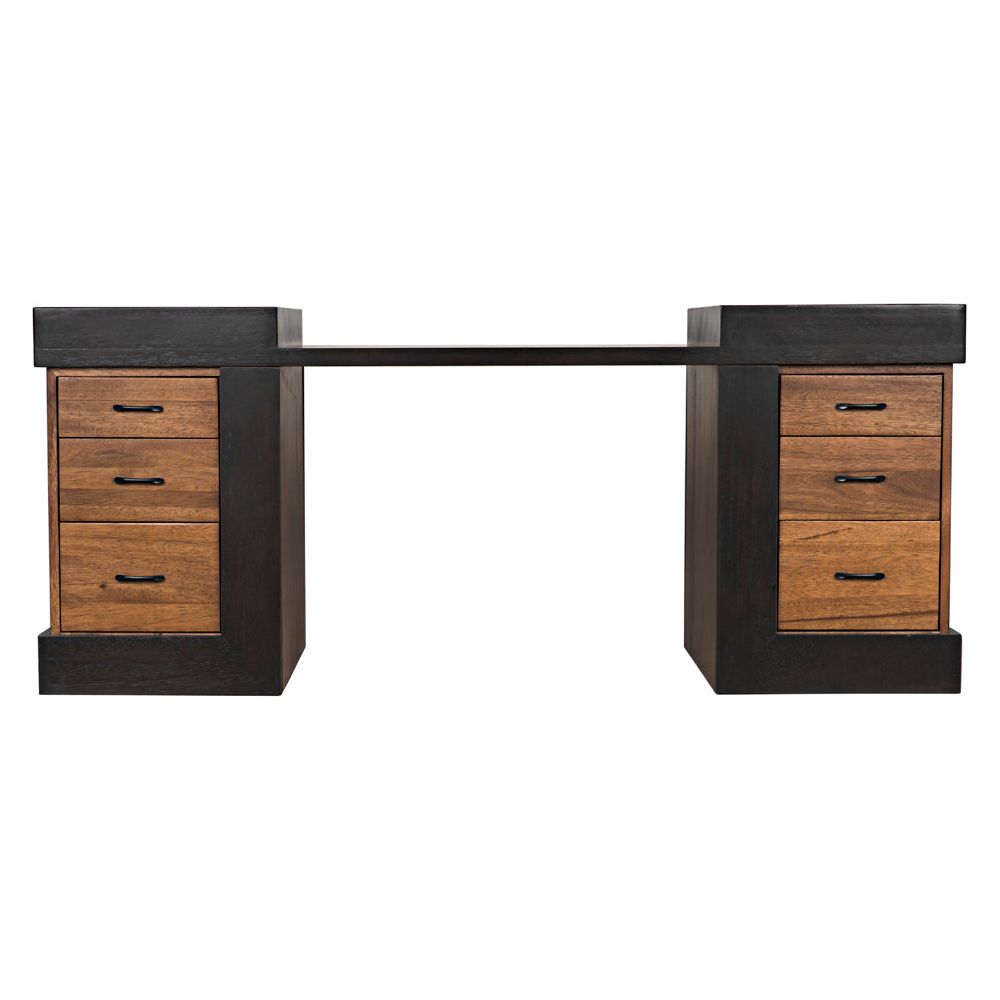 Bentley Desk, Dark/Ebony Walnut by NOIR