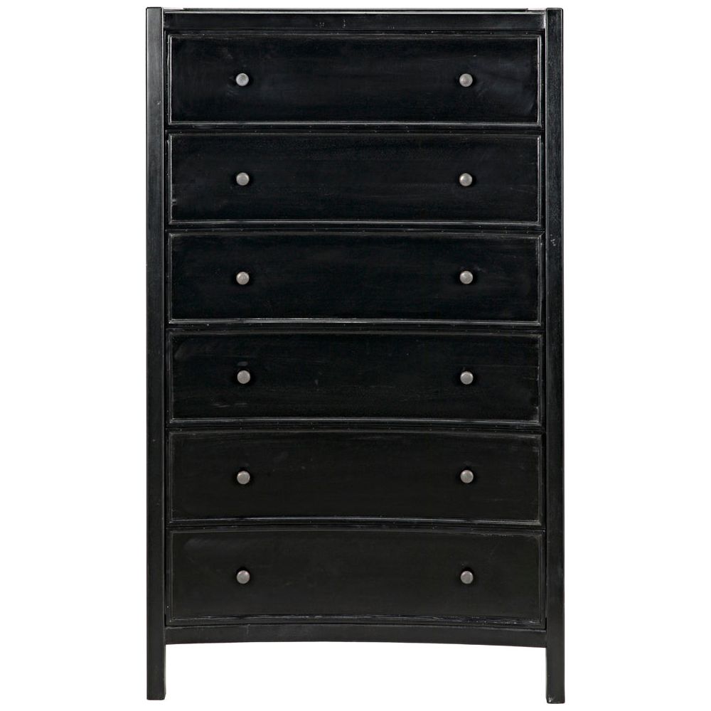 Hampton Tall Boy, Hand Rubbed Black by NOIR