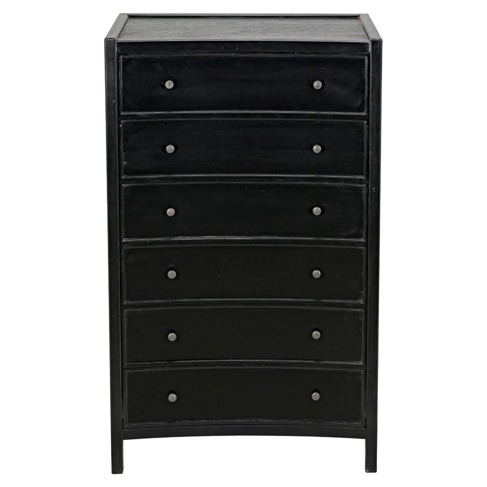 Hampton Tall Boy, Hand Rubbed Black by NOIR