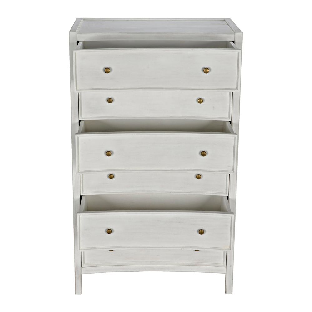 Hampton Tall Boy, White Wash by NOIR