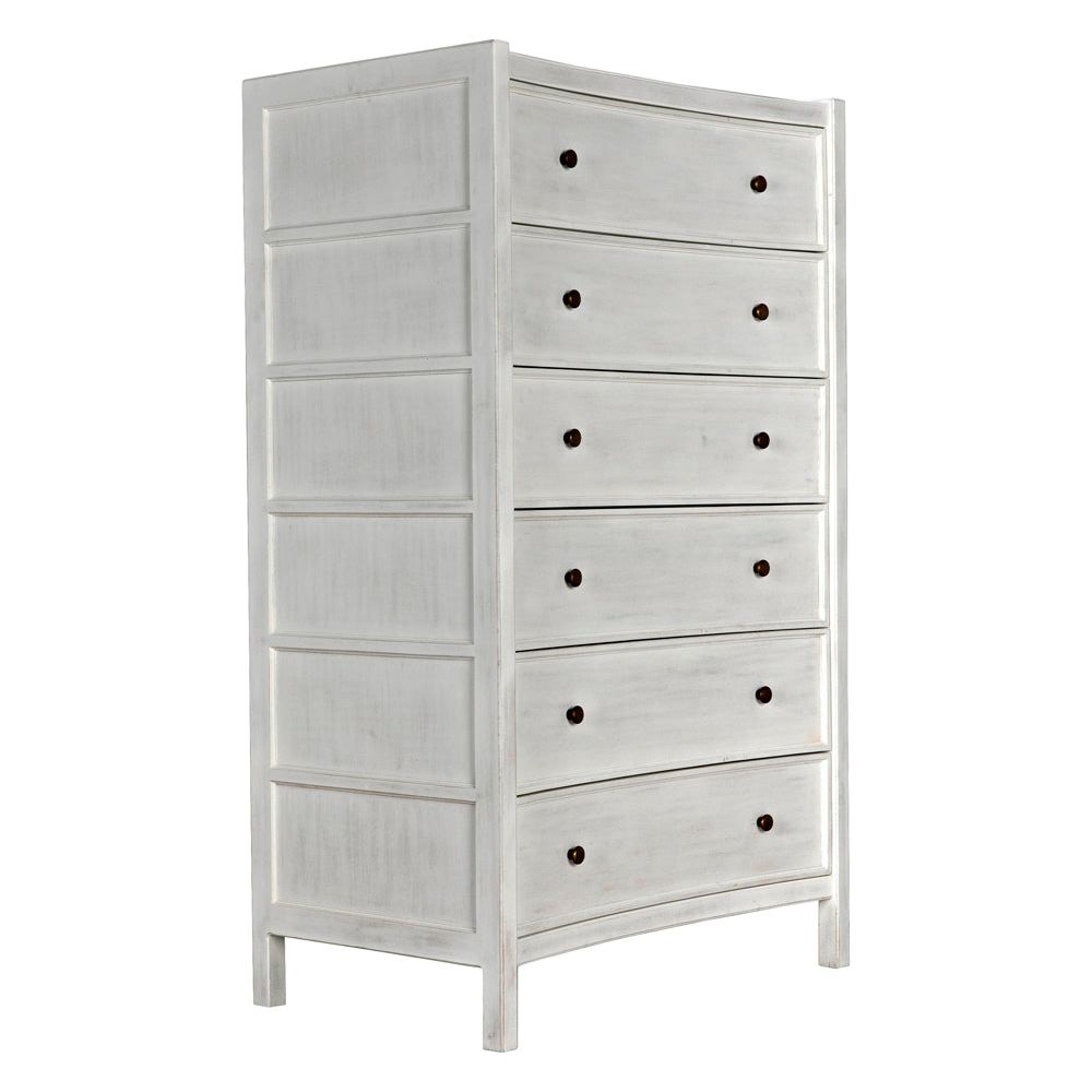 Hampton Tall Boy, White Wash by NOIR