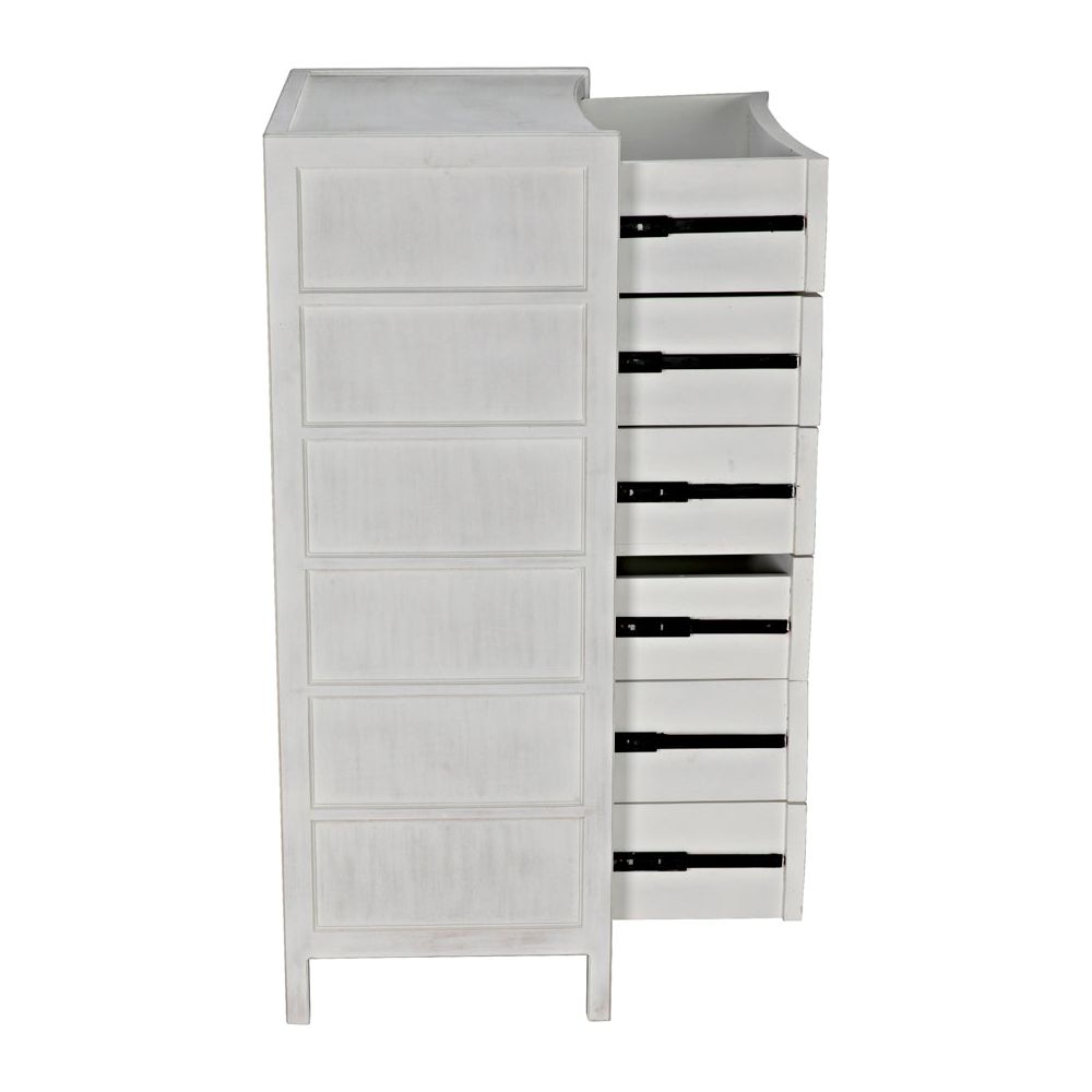 Hampton Tall Boy, White Wash by NOIR