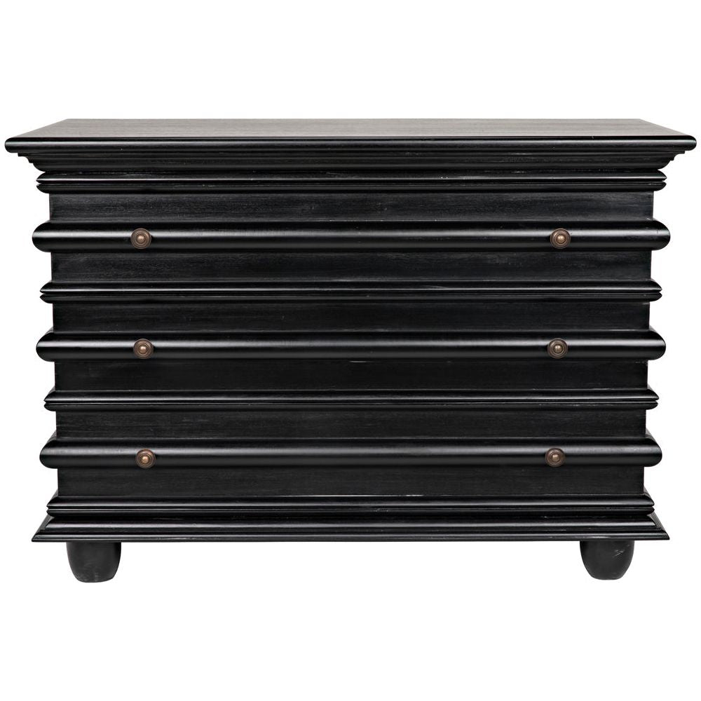 Ascona Small Chest, Hand Rubbed Black by NOIR