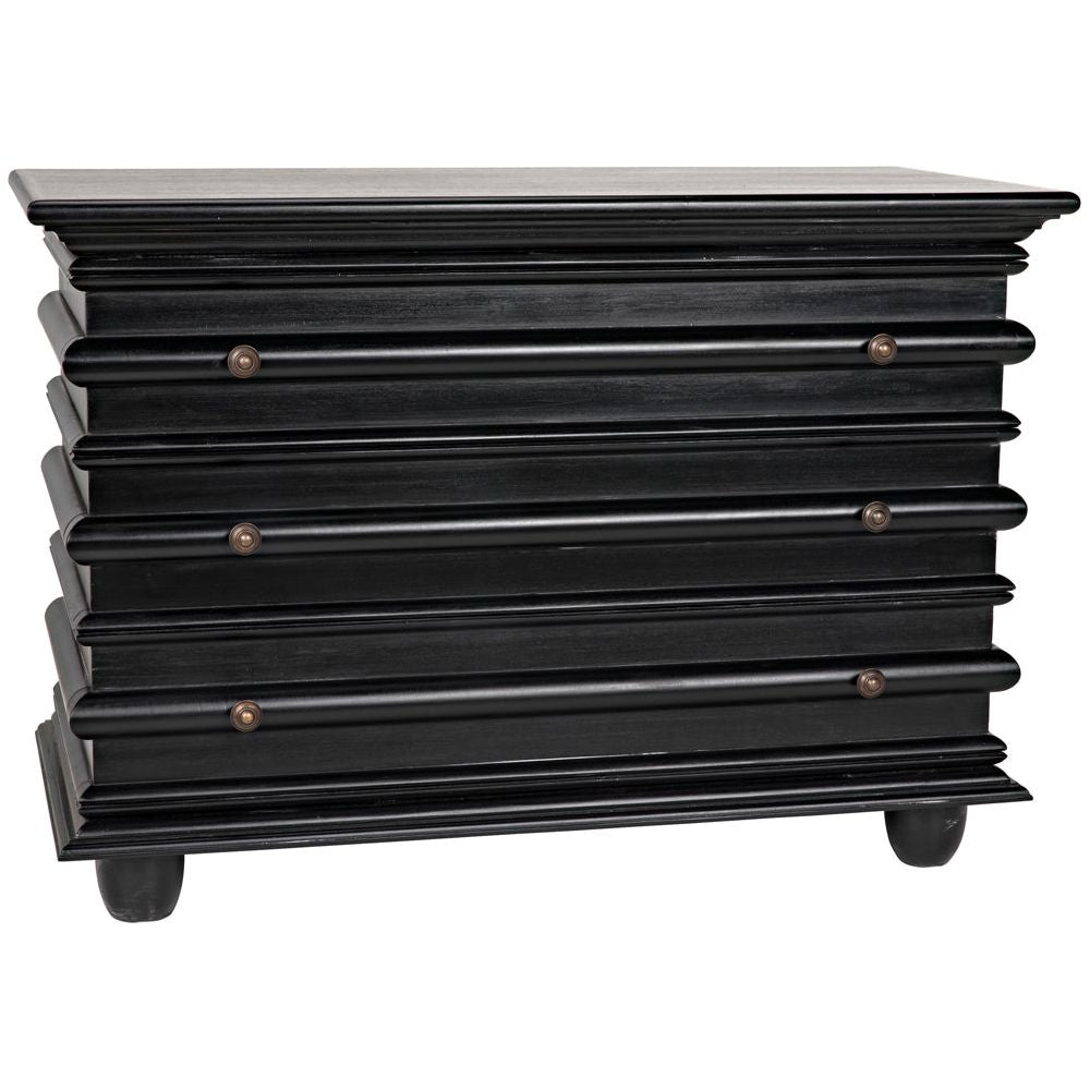 Ascona Small Chest, Hand Rubbed Black by NOIR