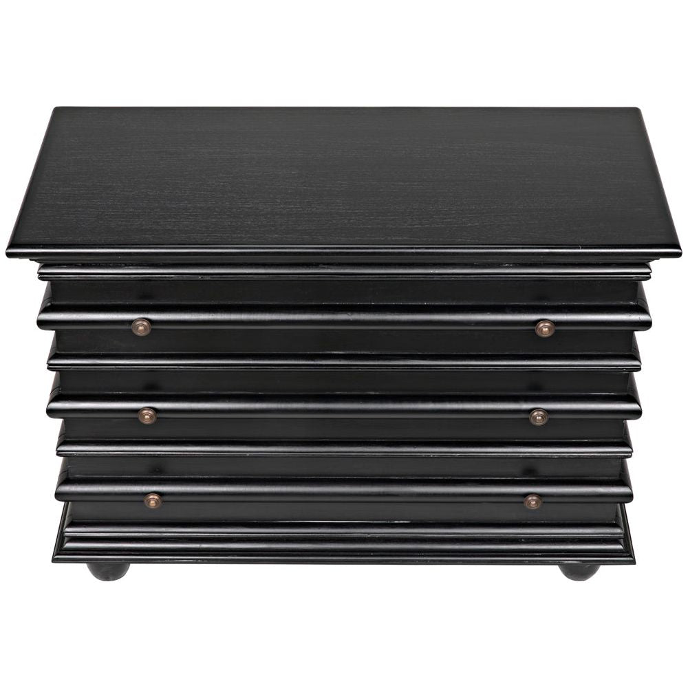 Ascona Small Chest, Hand Rubbed Black by NOIR