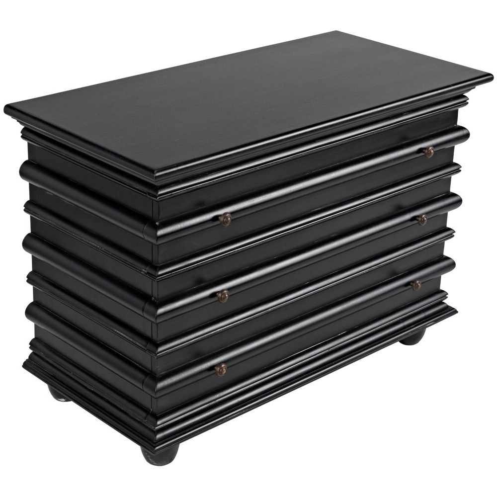 Ascona Small Chest, Hand Rubbed Black by NOIR
