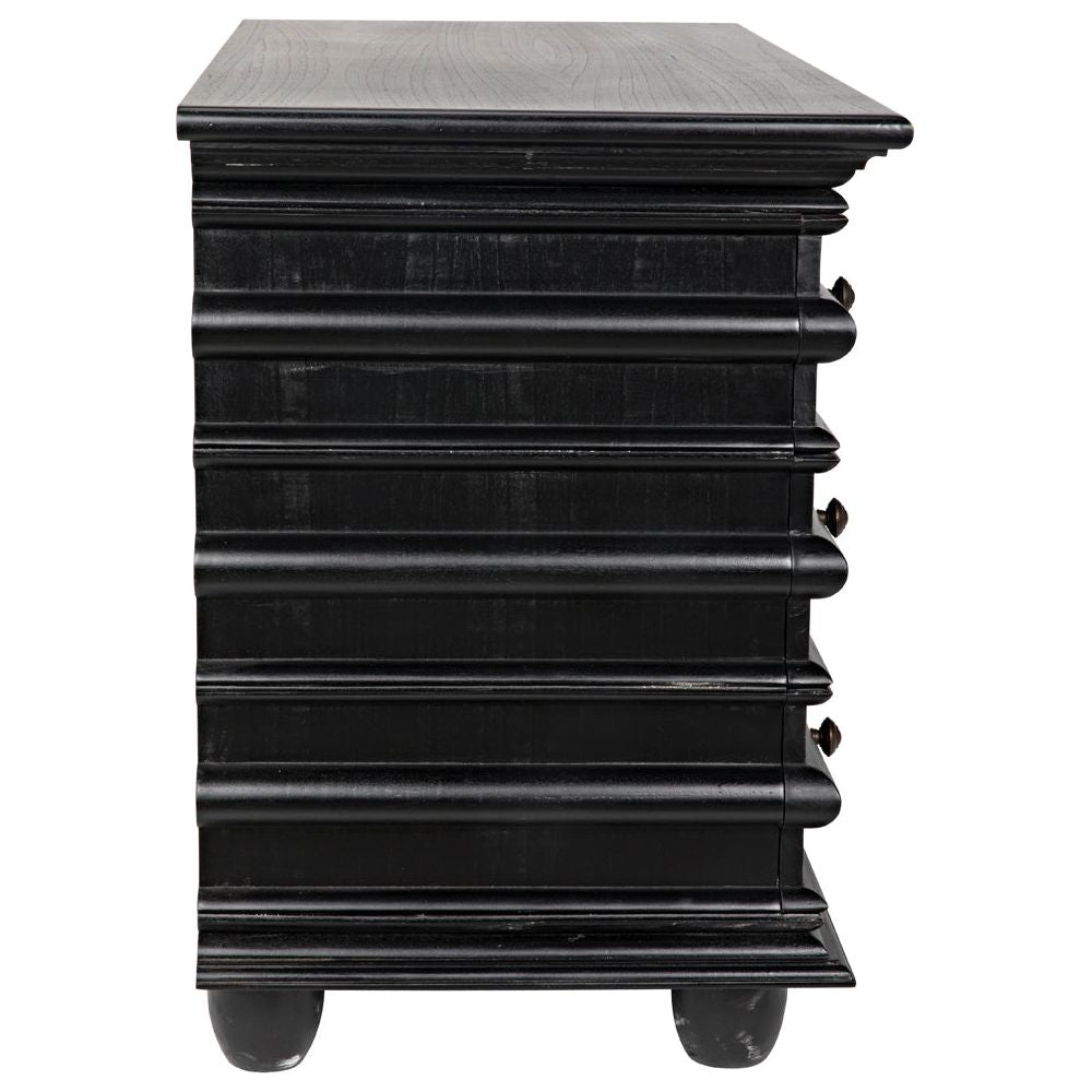 Ascona Small Chest, Hand Rubbed Black by NOIR