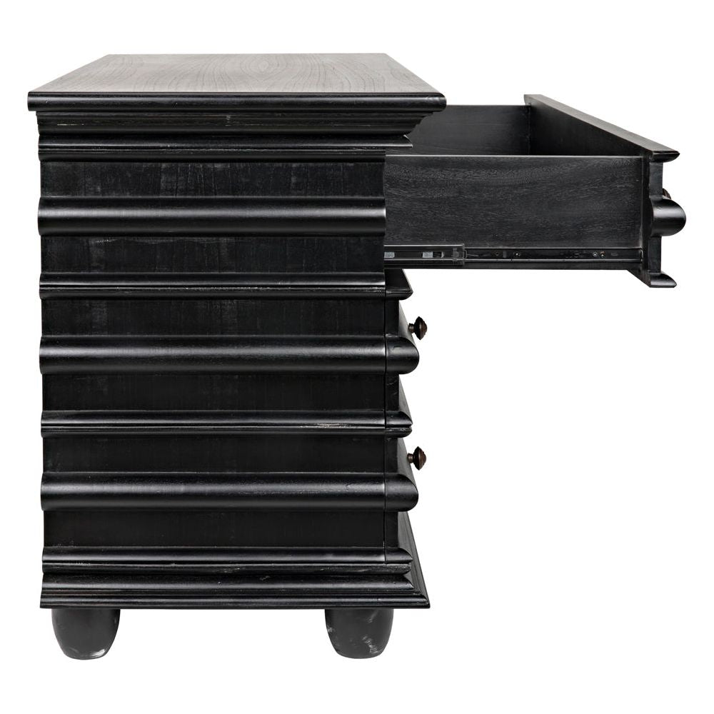 Ascona Small Chest, Hand Rubbed Black by NOIR