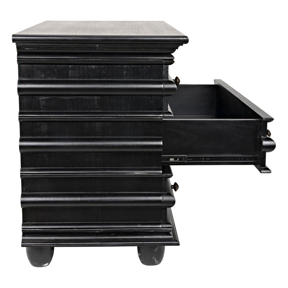 Ascona Small Chest, Hand Rubbed Black by NOIR