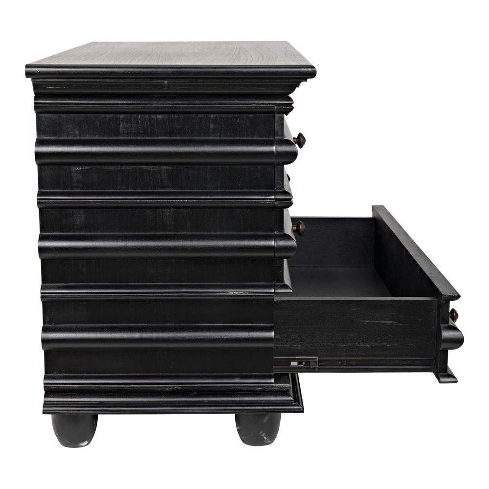 Ascona Small Chest, Hand Rubbed Black by NOIR