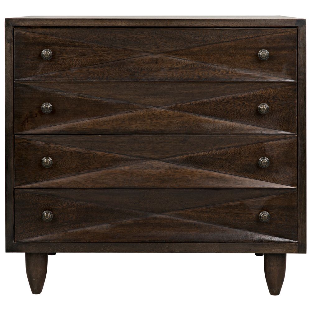 Diamond Chest, Ebony Walnut by NOIR