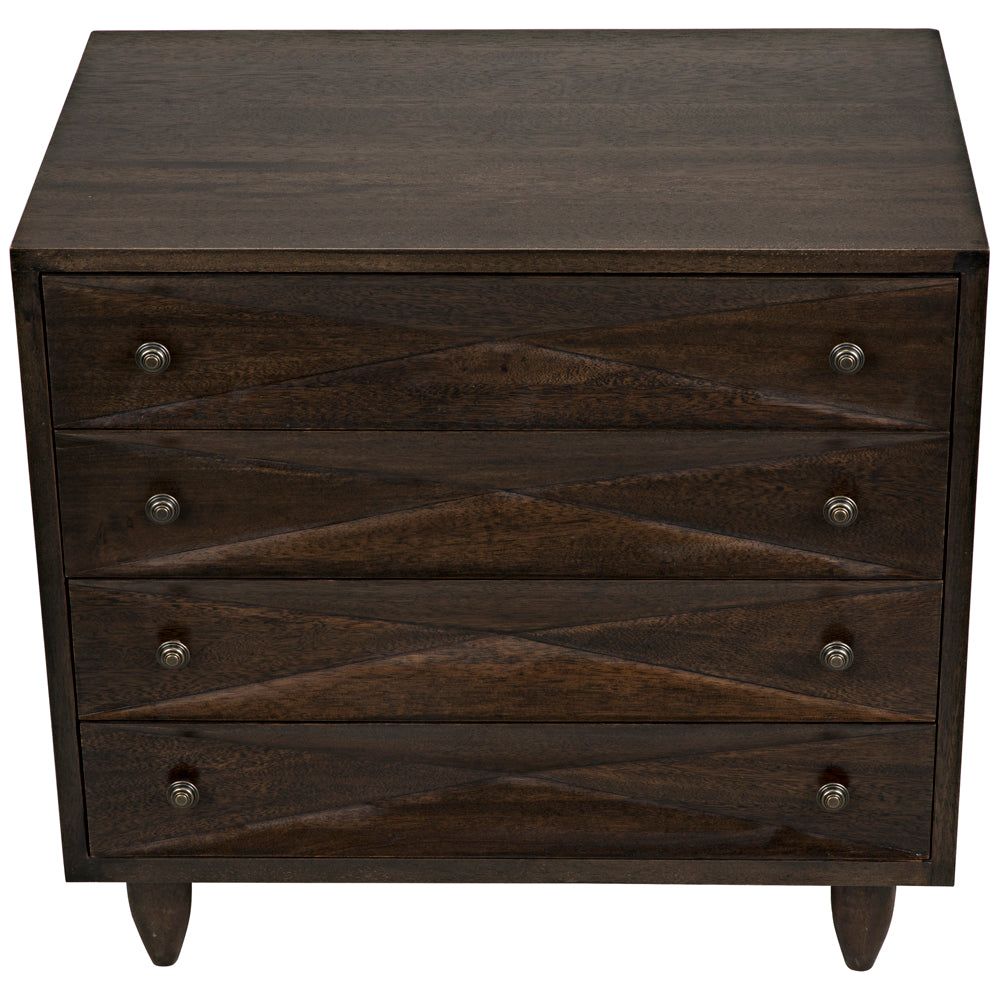Diamond Chest, Ebony Walnut by NOIR