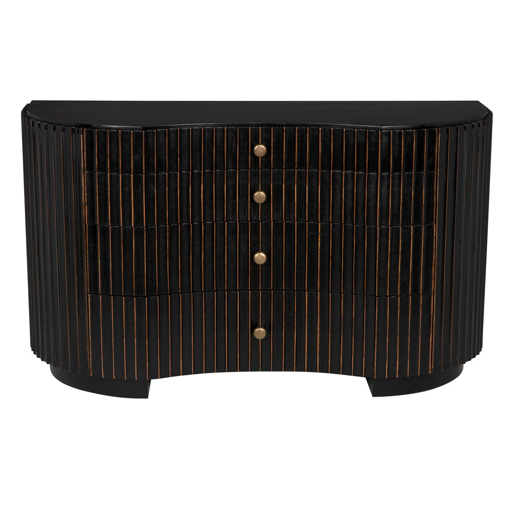 Irene Dresser, Hand Rubbed Black with Light Brown Trim by NOIR