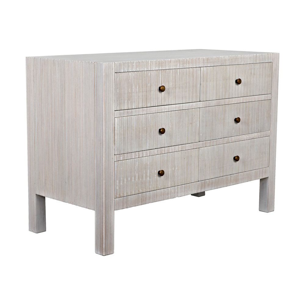 Conrad 6 Drawer Dresser, White Wash by NOIR