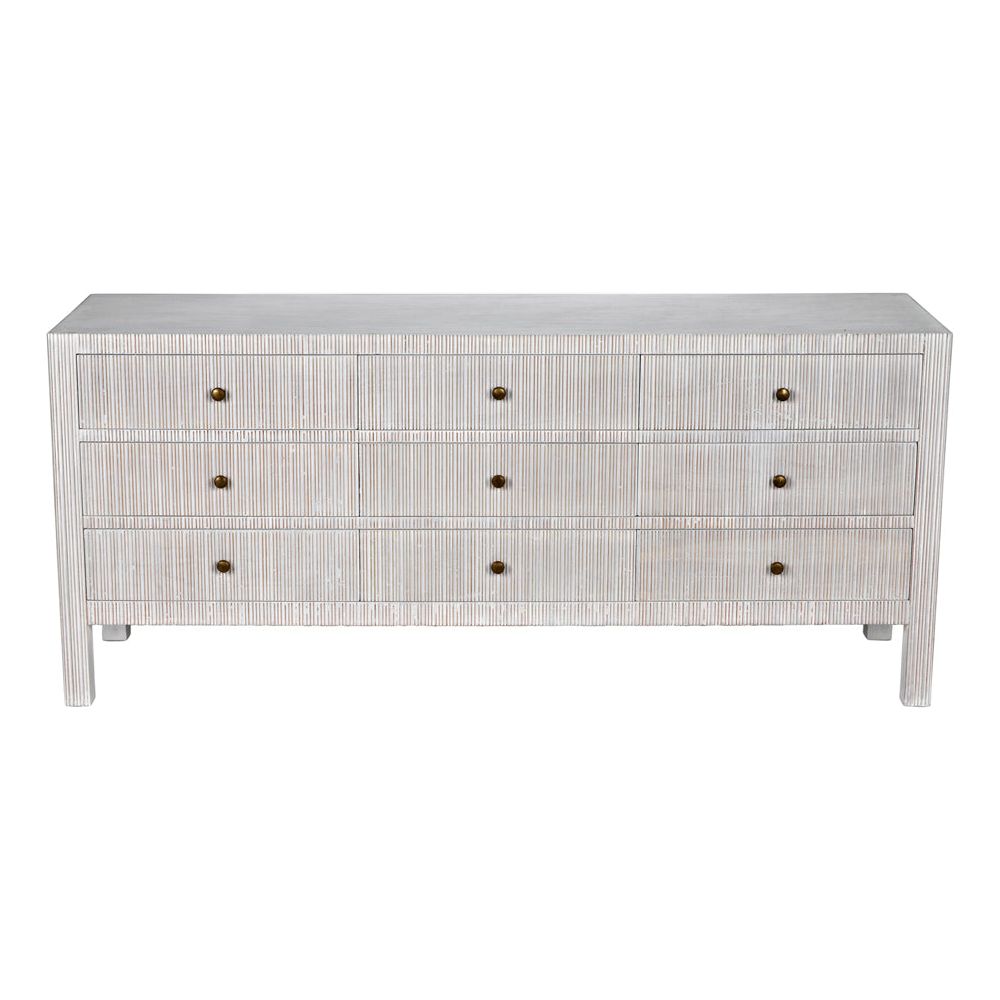 Conrad 9 Drawer Dresser, White Wash by NOIR