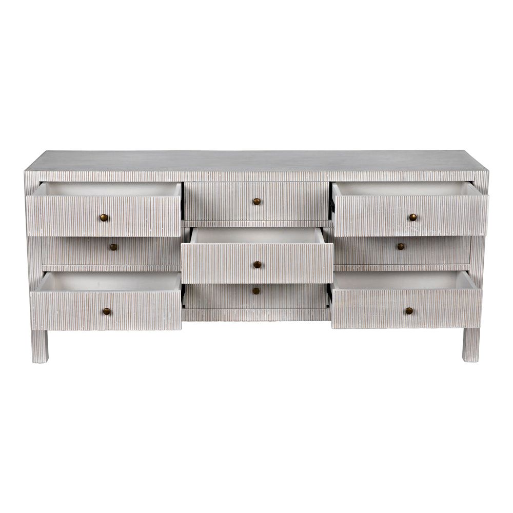 Conrad 9 Drawer Dresser, White Wash by NOIR