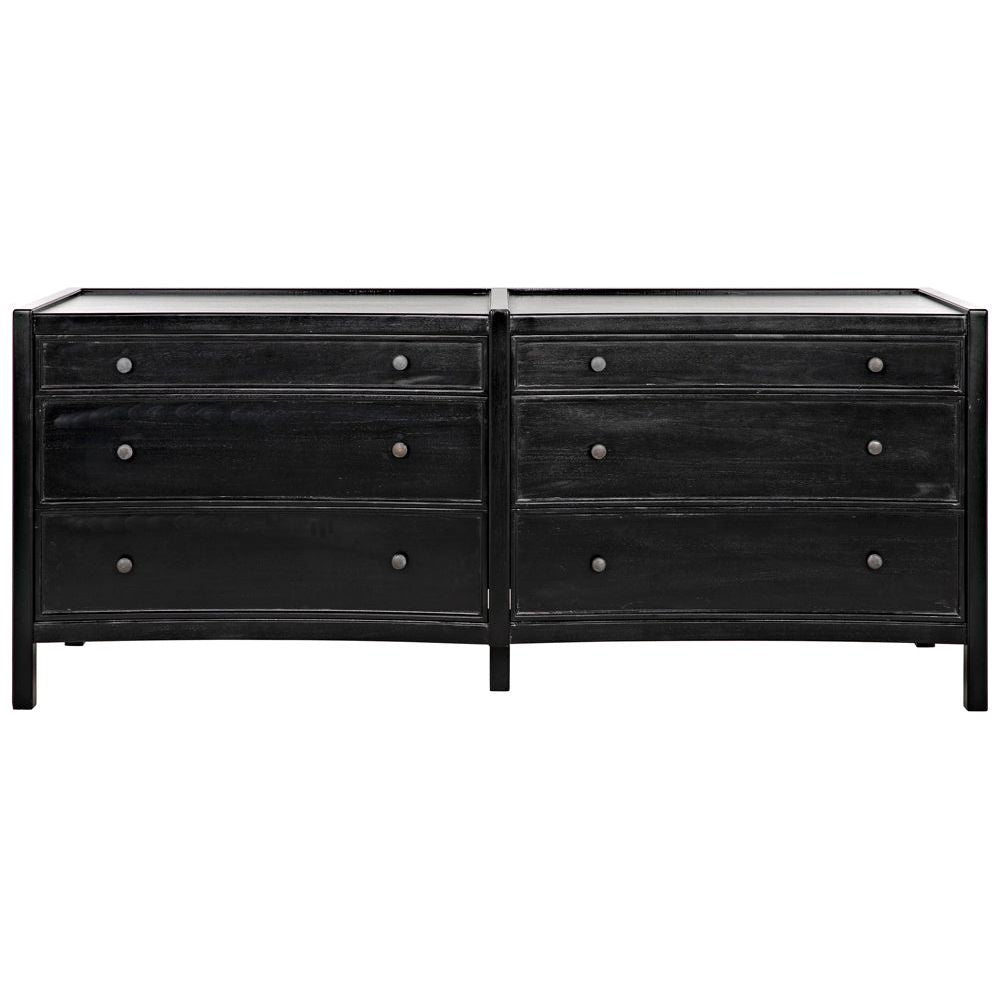 Hampton 6 Drawer Dresser, Hand Rubbed Black by NOIR