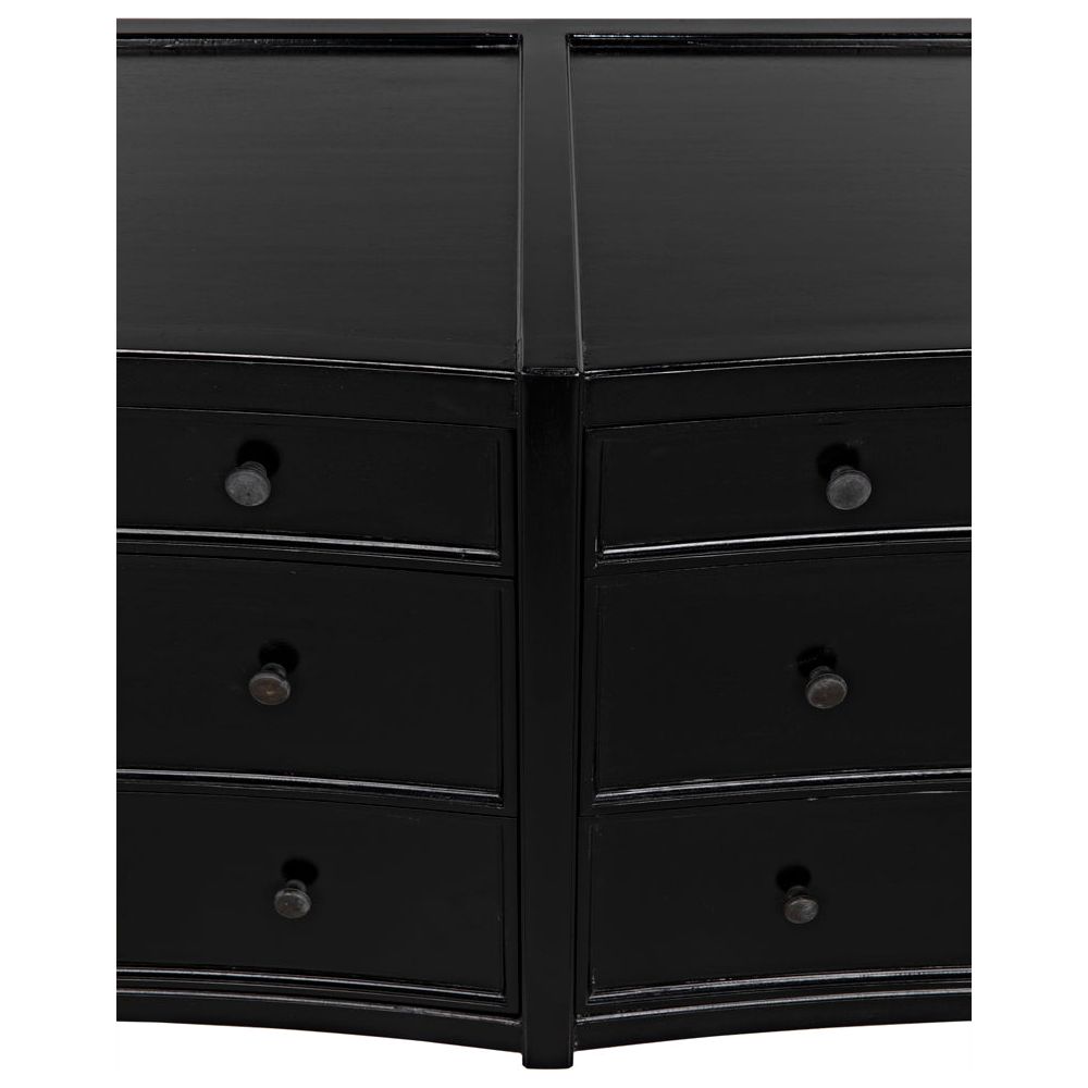 Hampton 6 Drawer Dresser, Hand Rubbed Black by NOIR