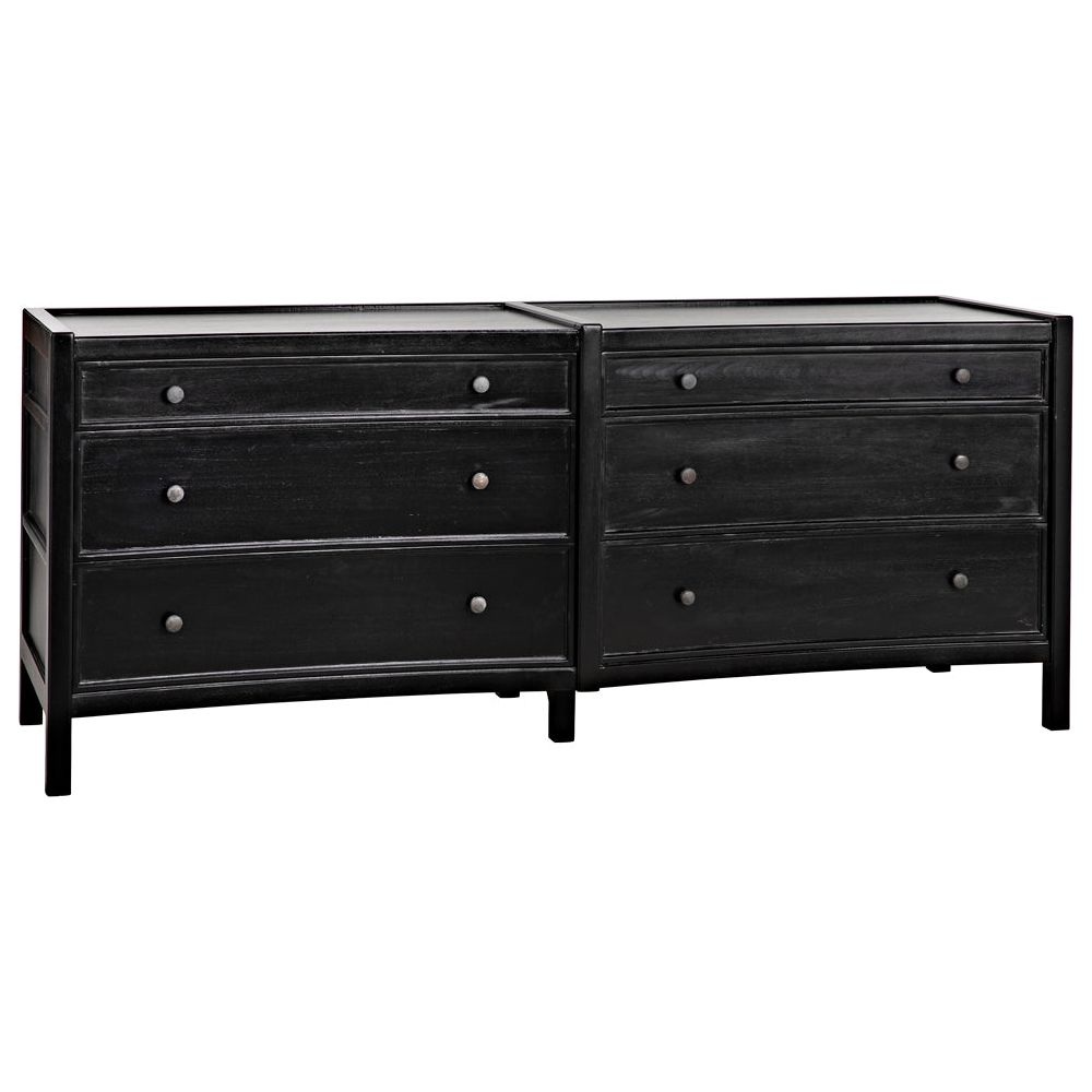 Hampton 6 Drawer Dresser, Hand Rubbed Black by NOIR