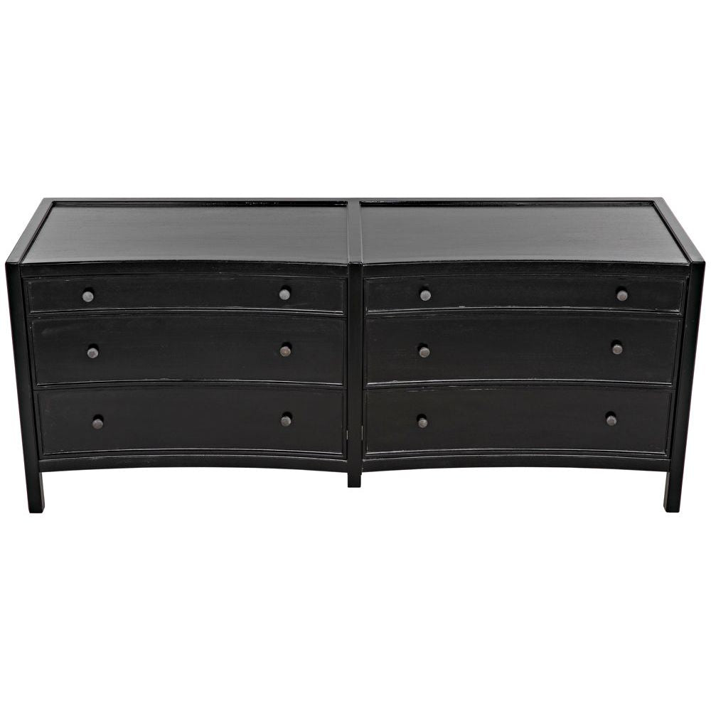 Hampton 6 Drawer Dresser, Hand Rubbed Black by NOIR