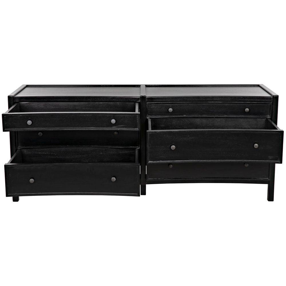 Hampton 6 Drawer Dresser, Hand Rubbed Black by NOIR
