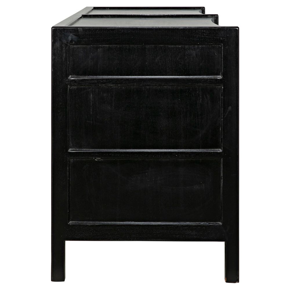 Hampton 6 Drawer Dresser, Hand Rubbed Black by NOIR