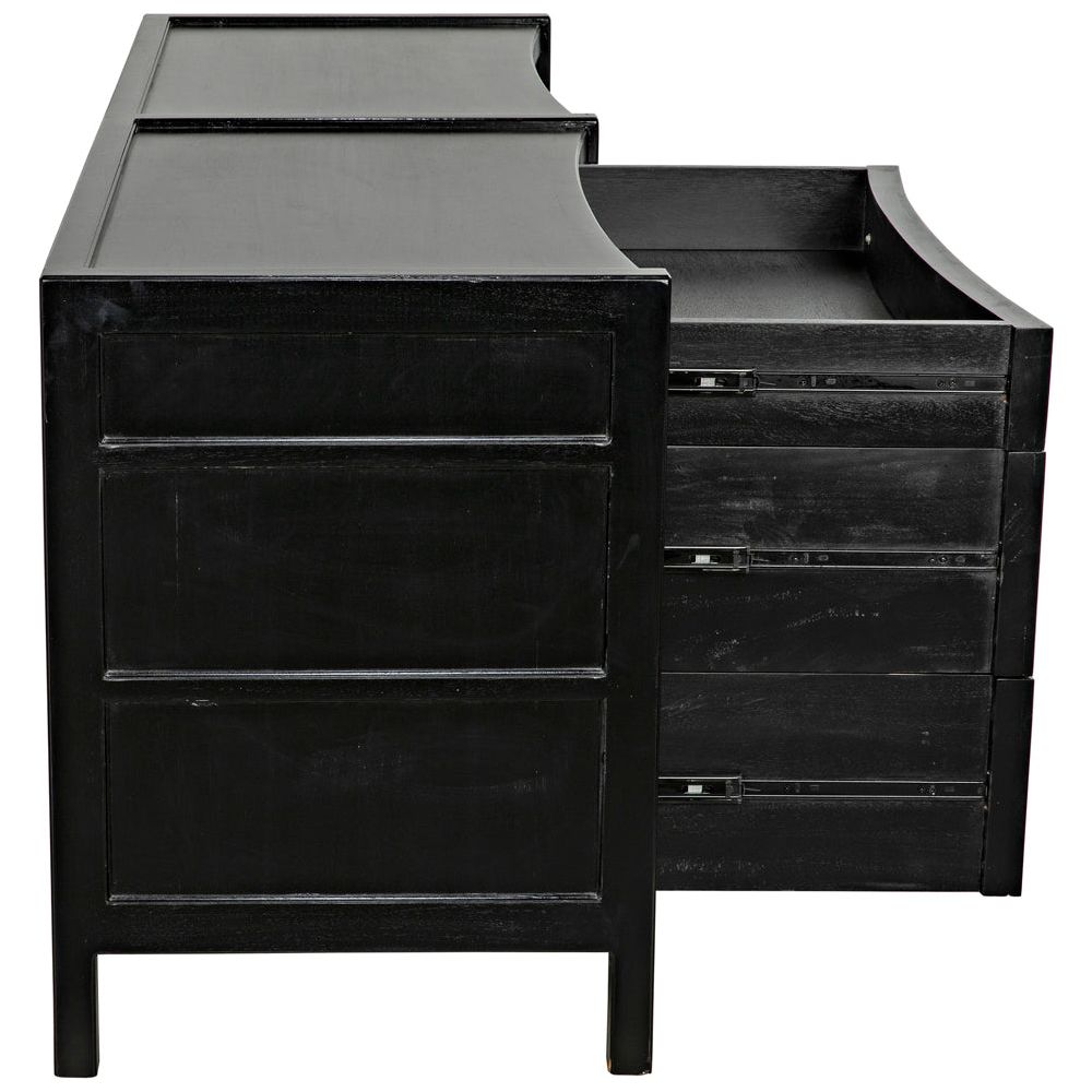 Hampton 6 Drawer Dresser, Hand Rubbed Black by NOIR