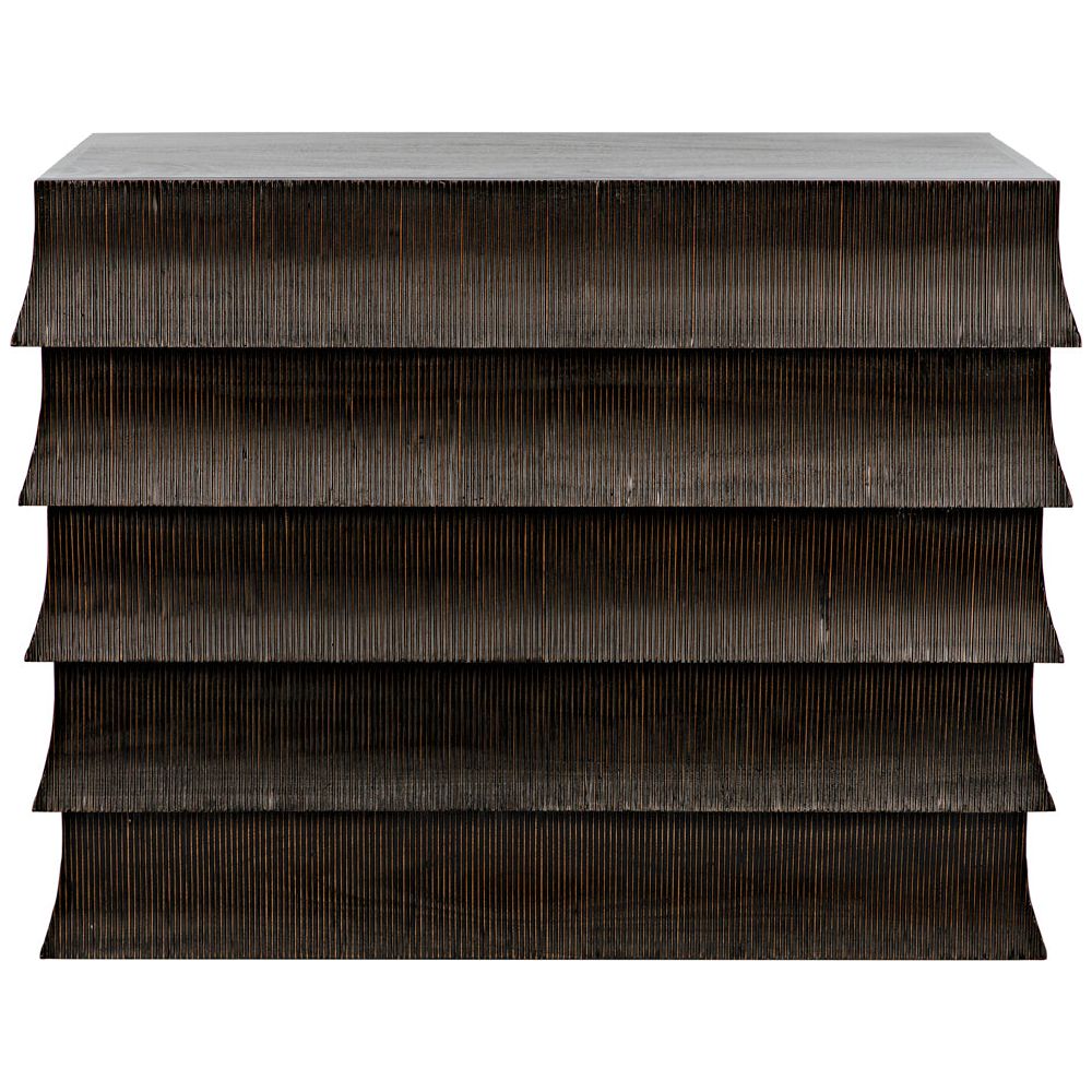 Ava Dresser, Hand Rubbed Black with Light Brown Highlights by NOIR