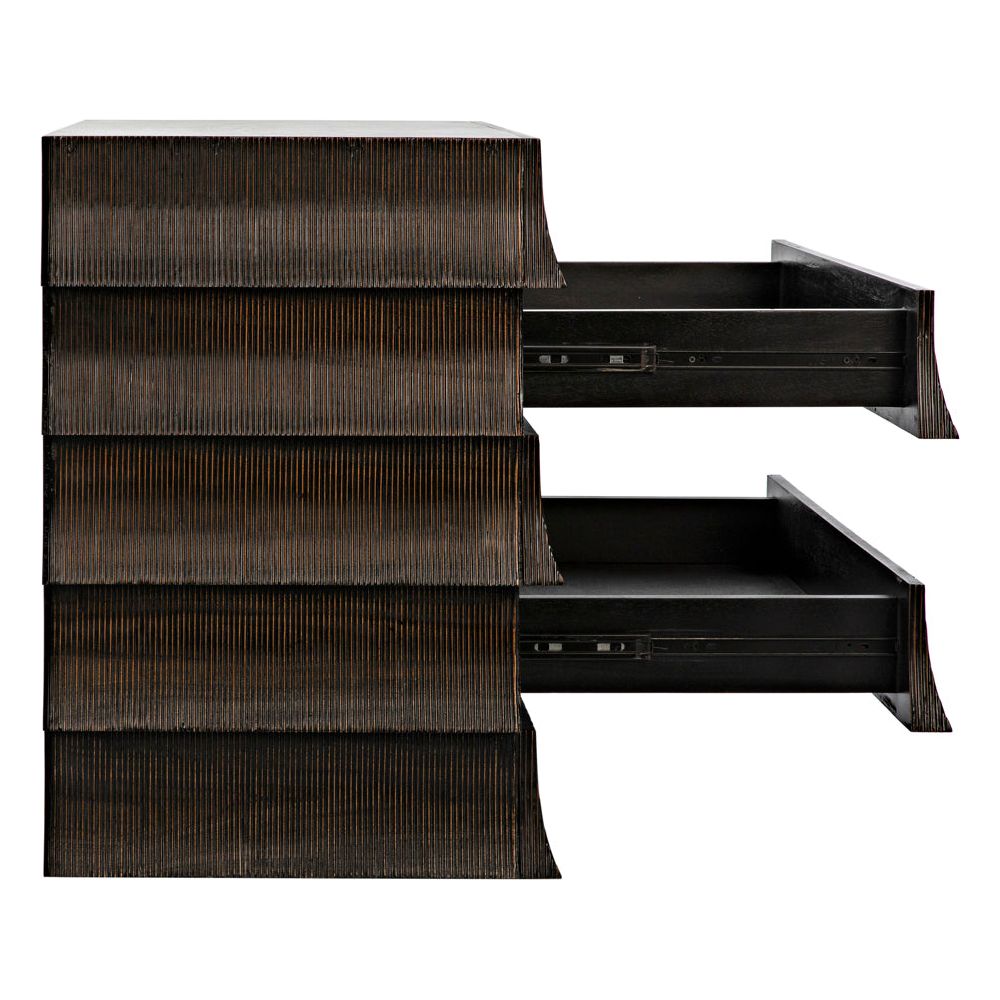 Ava Dresser, Hand Rubbed Black with Light Brown Highlights by NOIR