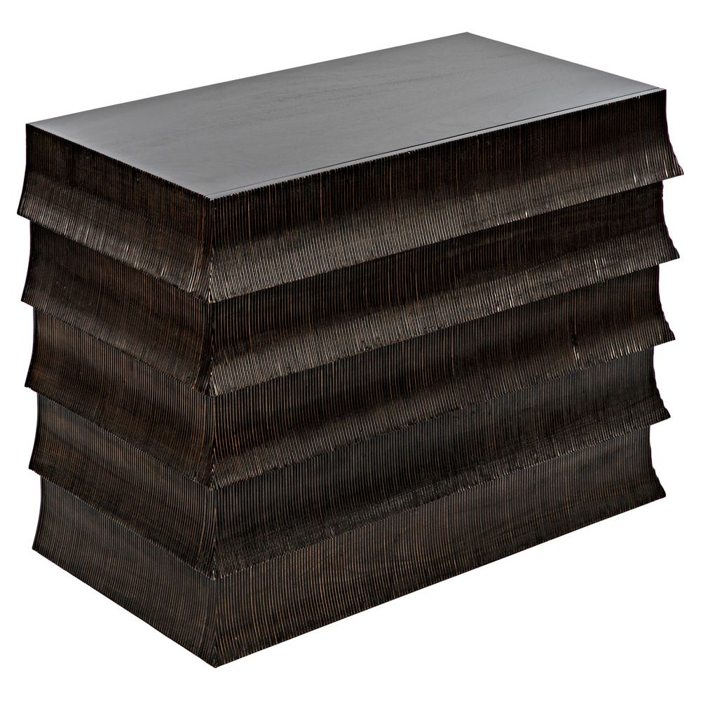 Ava Dresser, Hand Rubbed Black with Light Brown Highlights by NOIR