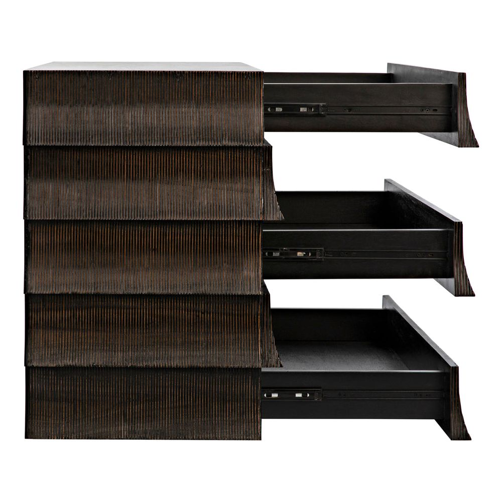Ava Dresser, Hand Rubbed Black with Light Brown Highlights by NOIR