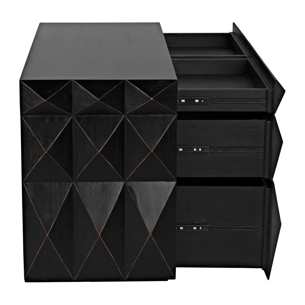 Allegra Dresser, Hand Rubbed Black by NOIR