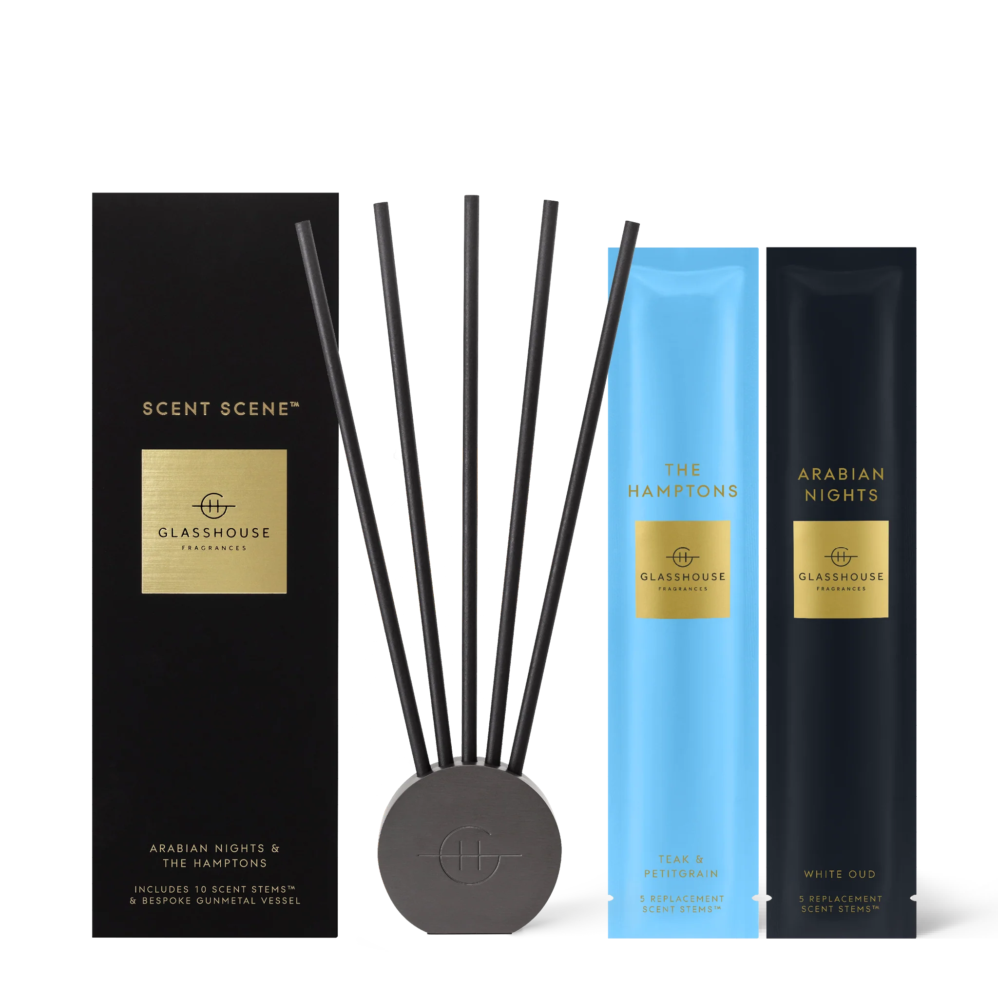 Scent Scene Duo- Hamptons & Arabian Nights by Glasshouse Fragrances