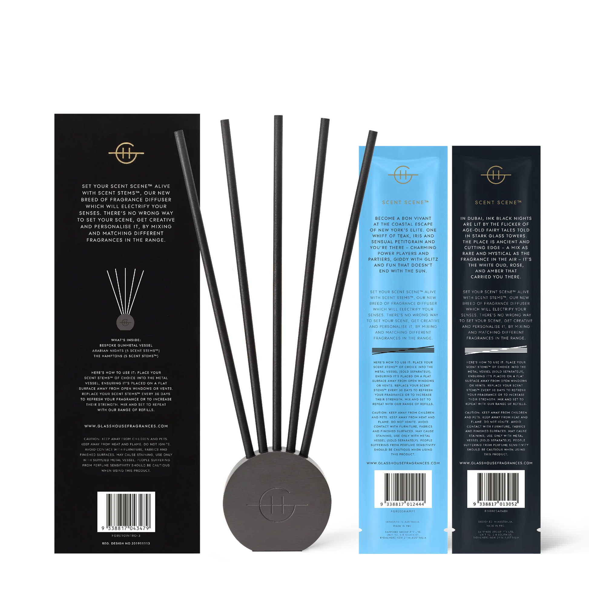 Scent Scene Duo- Hamptons & Arabian Nights by Glasshouse Fragrances