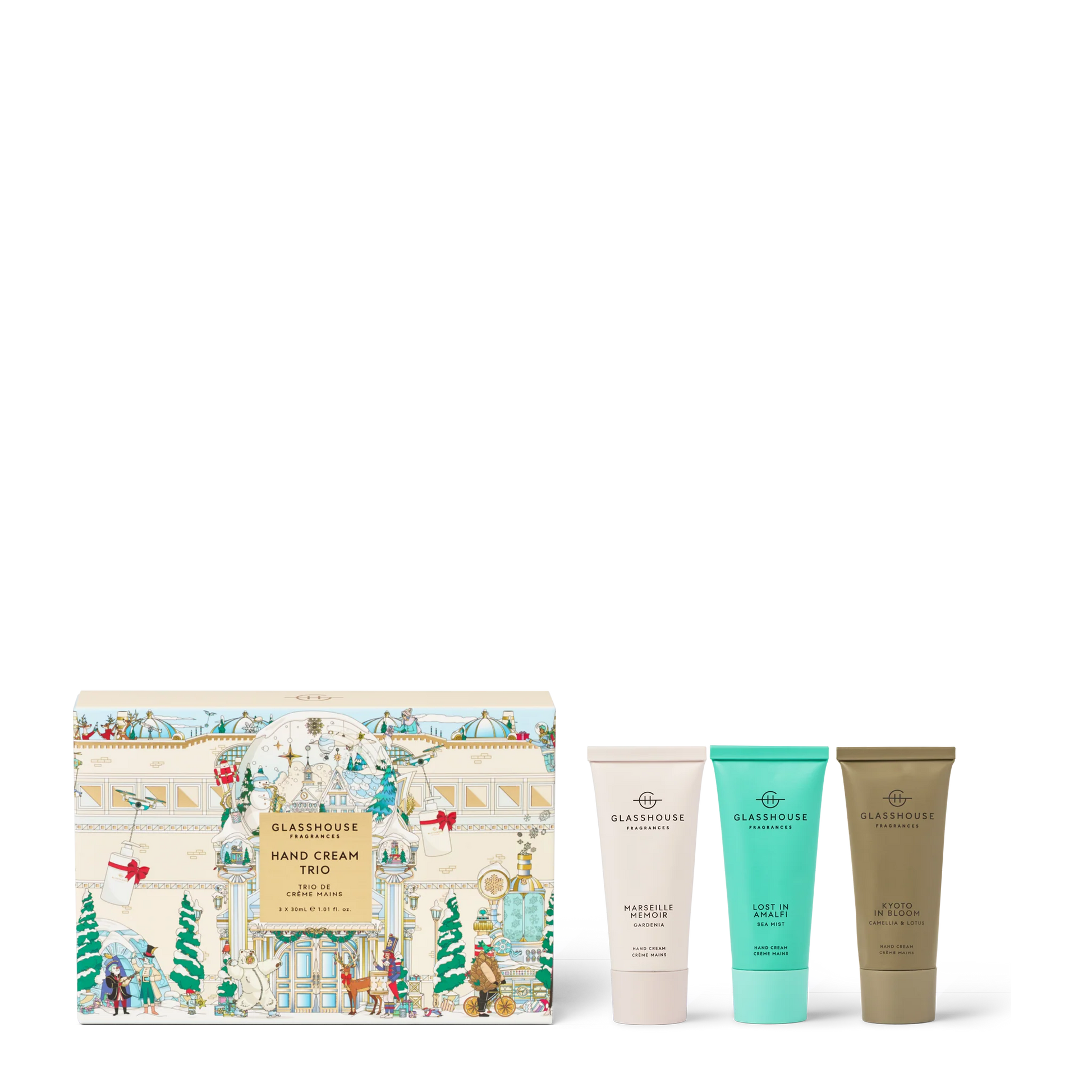 Glasshouse Fragrances Hand Cream Trio Gift Set – Assorted Scents by Glasshouse Fragrances