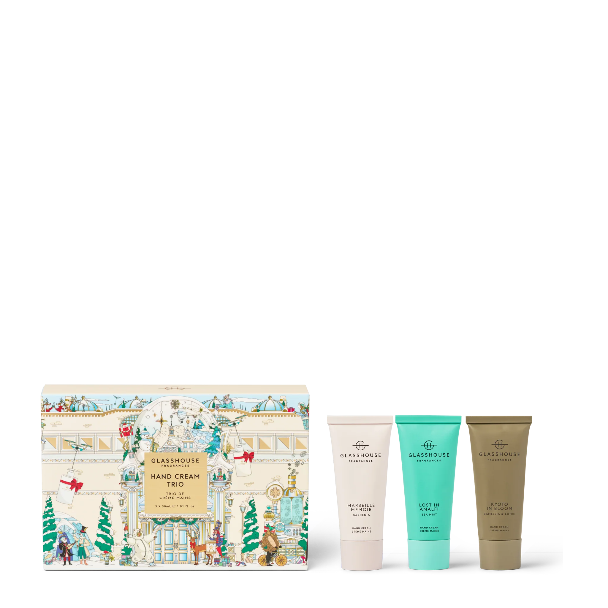 Glasshouse Fragrances Hand Cream Trio Gift Set – Assorted Scents by Glasshouse Fragrances