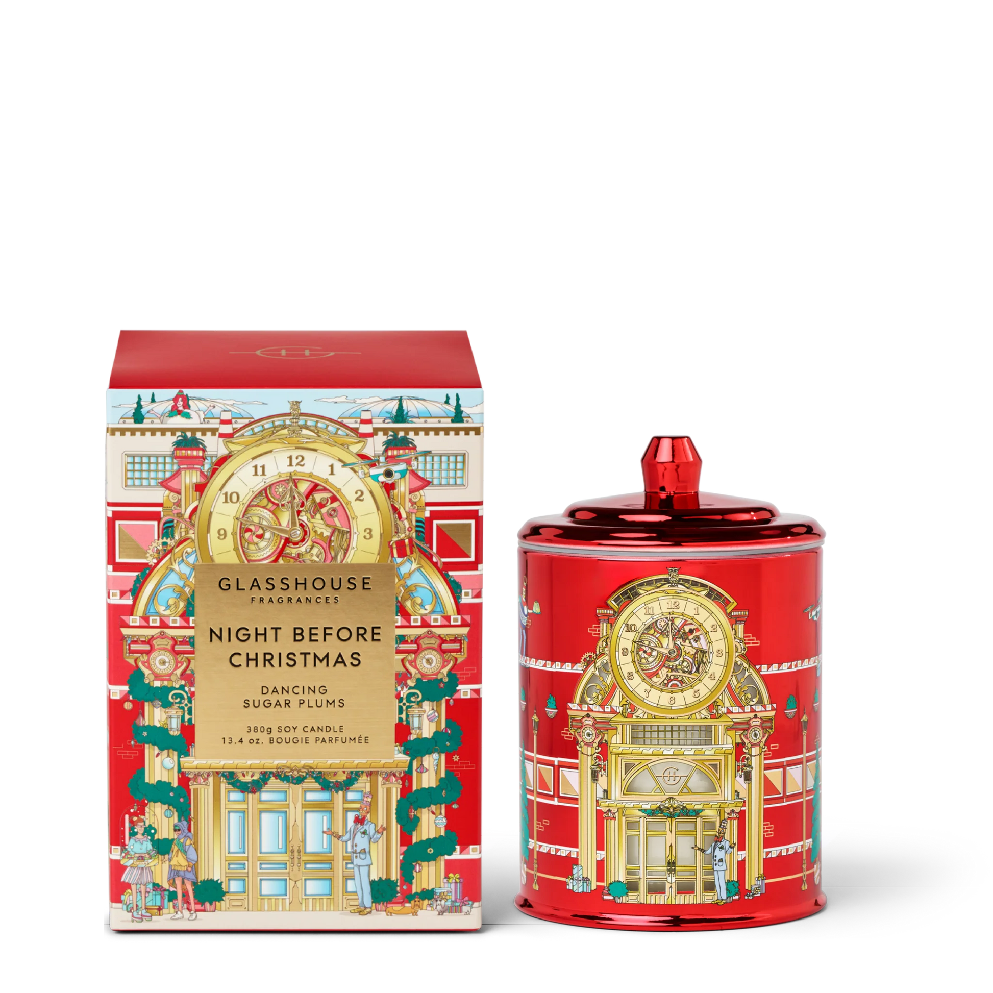 Glasshouse Fragrances Night Before Christmas Candle – Dancing Sugar Plums 13.4 oz by Glasshouse Fragrances