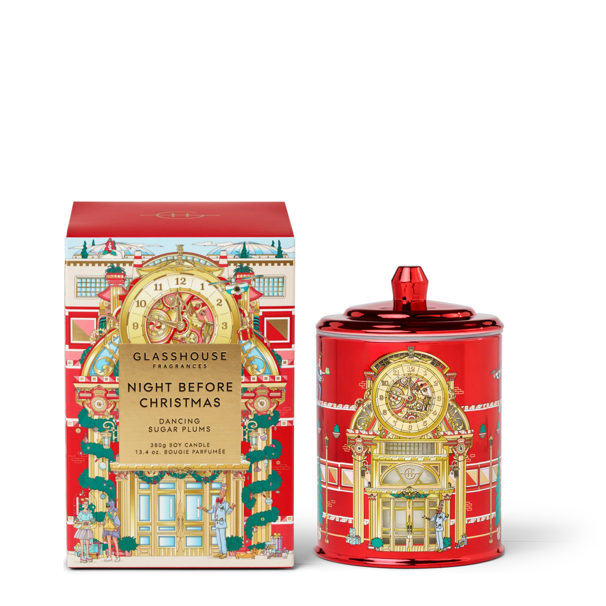 Glasshouse Fragrances Night Before Christmas Candle – Dancing Sugar Plums 13.4 oz by Glasshouse Fragrances