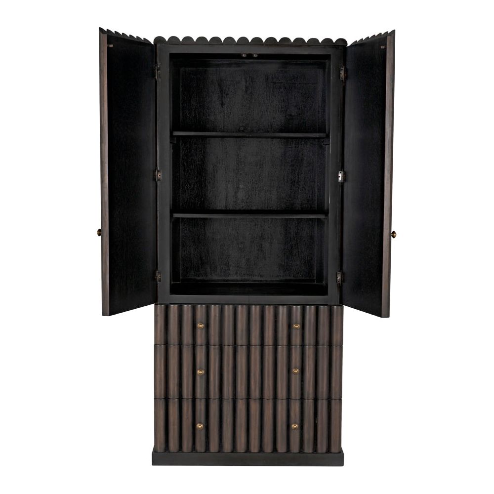 Amunet Hutch, Pale Rubbed with Light Brown Trim by NOIR