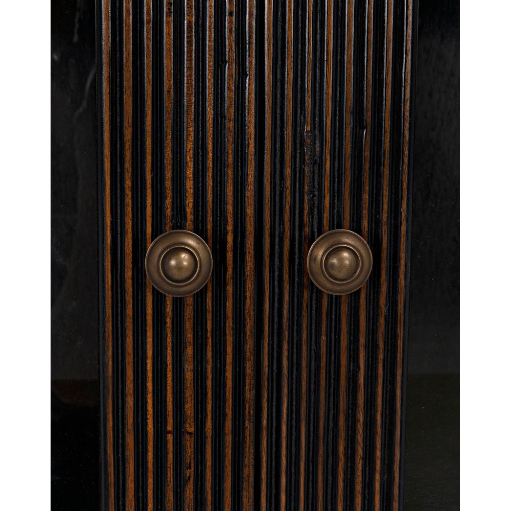 Noho Hutch, Hand Rubbed Black with Light Brown Trim by NOIR