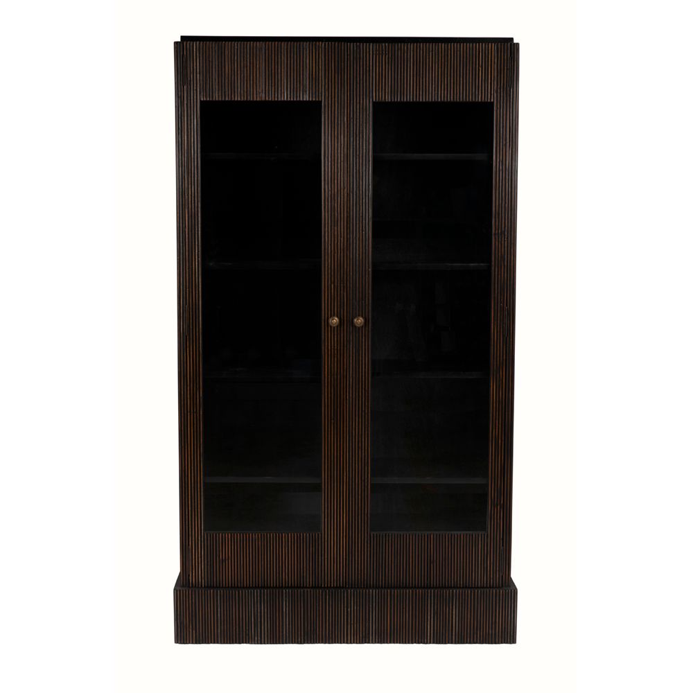 Noho Hutch, Hand Rubbed Black with Light Brown Trim by NOIR