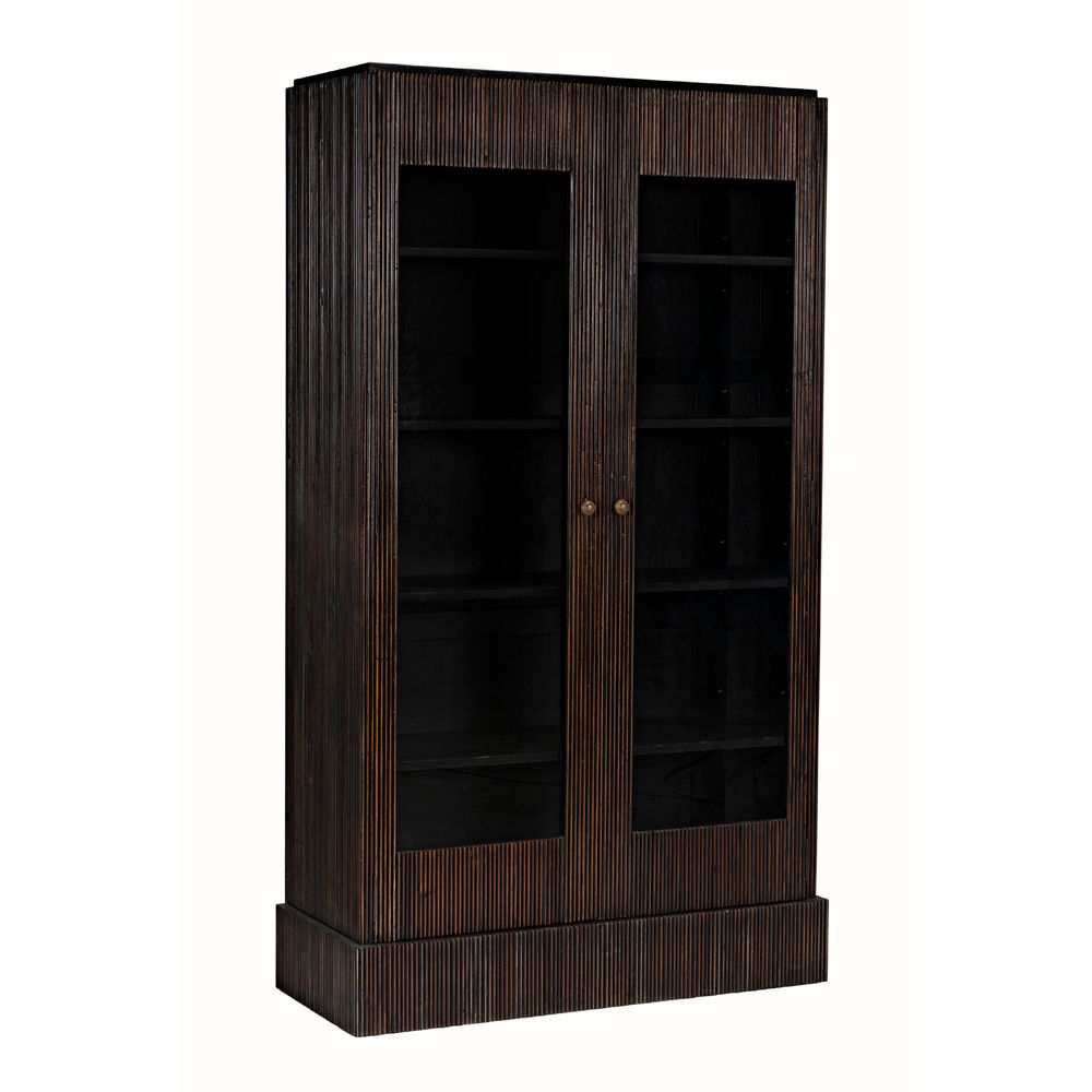 Noho Hutch, Hand Rubbed Black with Light Brown Trim by NOIR