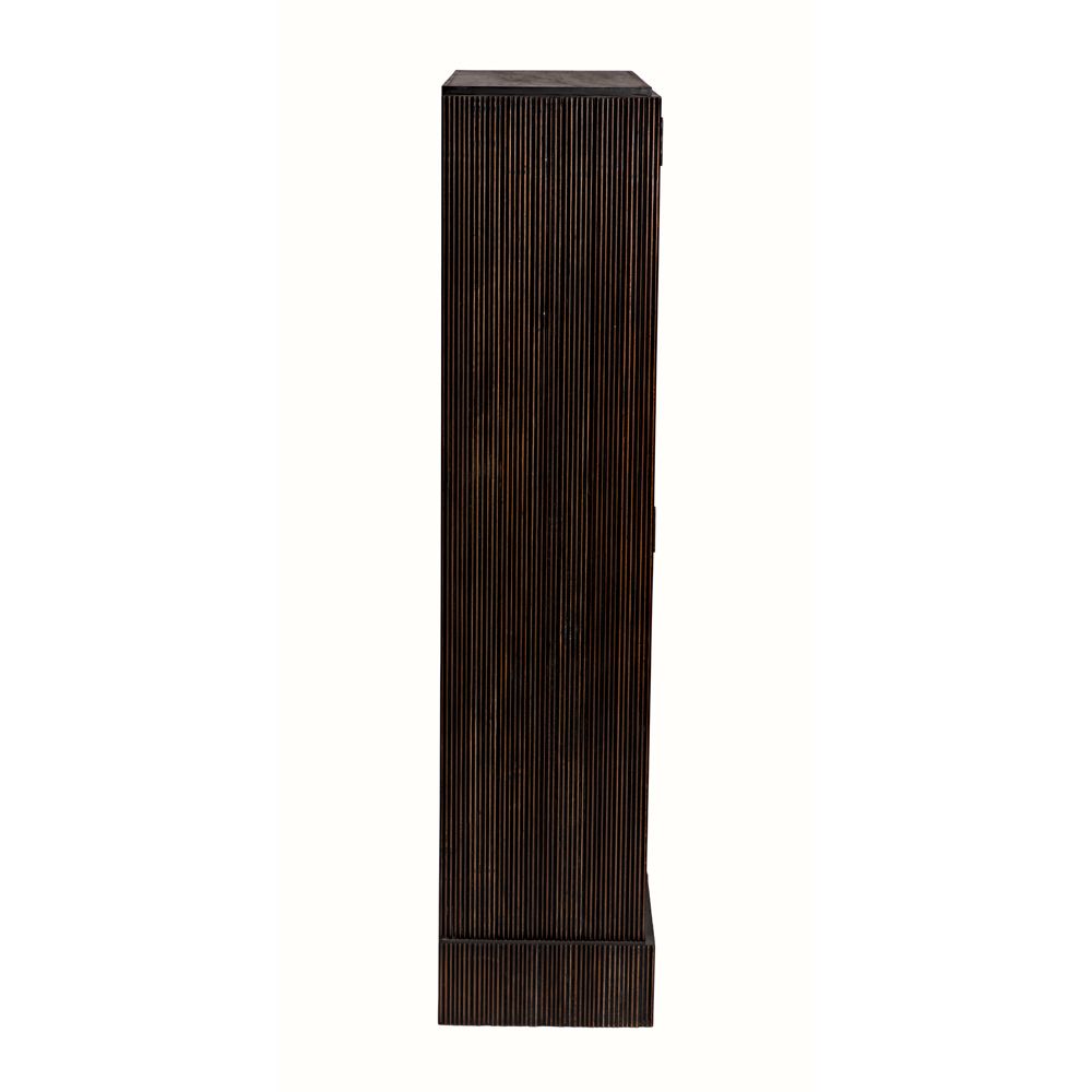 Noho Hutch, Hand Rubbed Black with Light Brown Trim by NOIR