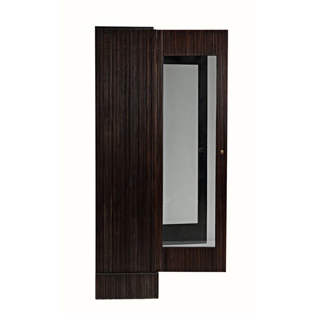 Noho Hutch, Hand Rubbed Black with Light Brown Trim by NOIR