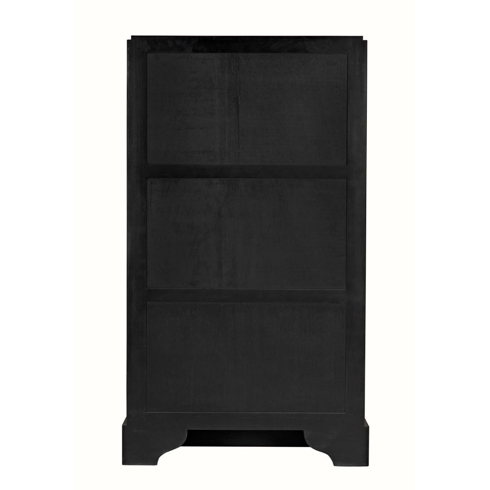 Noho Hutch, Hand Rubbed Black with Light Brown Trim by NOIR