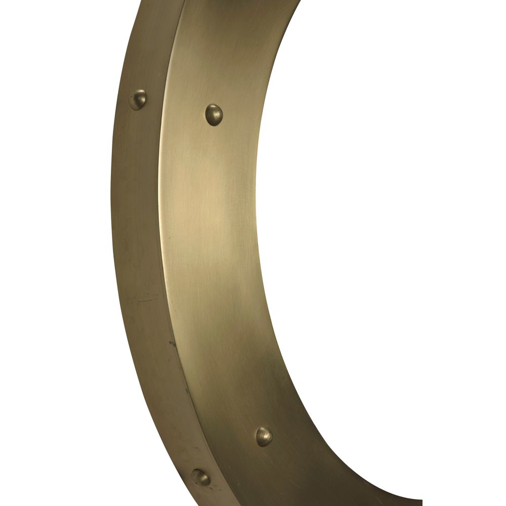 Clay Mirror, Large, Metal with Brass Finish by NOIR
