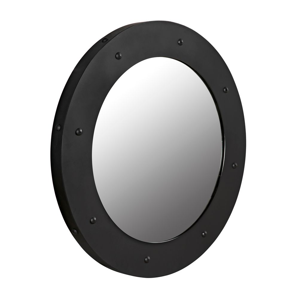 Clay Mirror, Large, Black Iron by NOIR