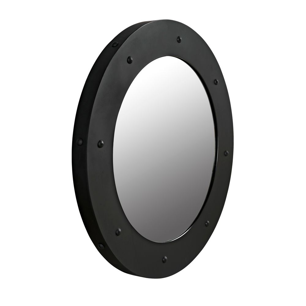 Clay Mirror, Large, Black Iron by NOIR